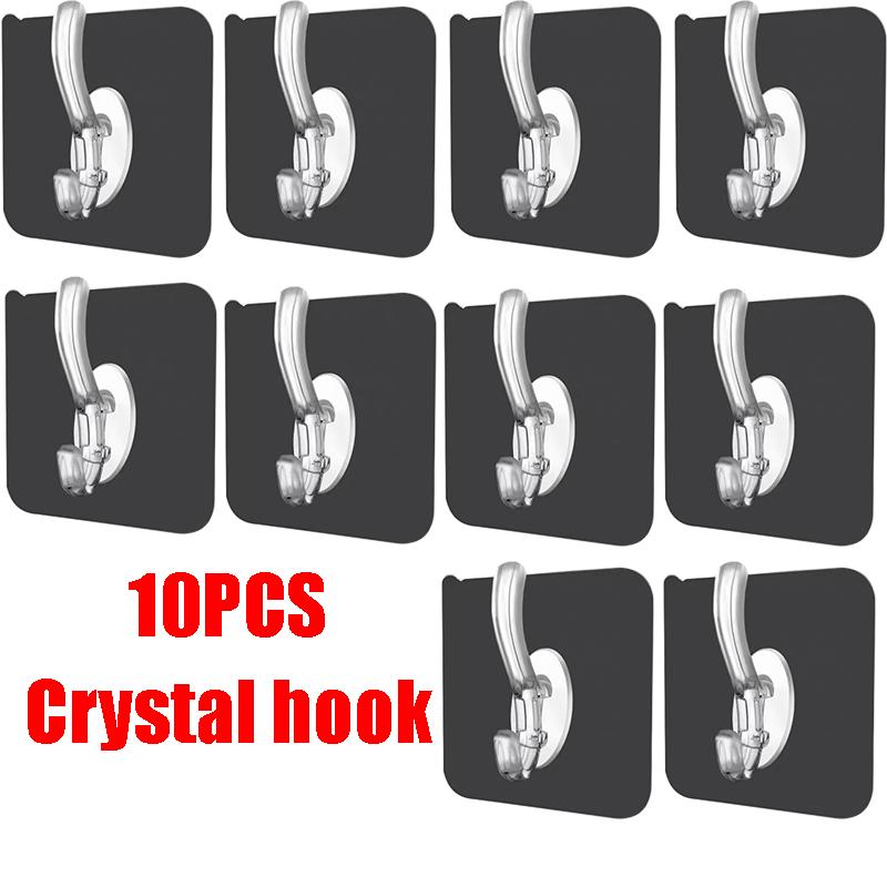 Multi-Function Multiple SpecificationsTransparent Strong Self  Adhesive Wall Hooks Multi-Purpose Wall Hook Key Holder