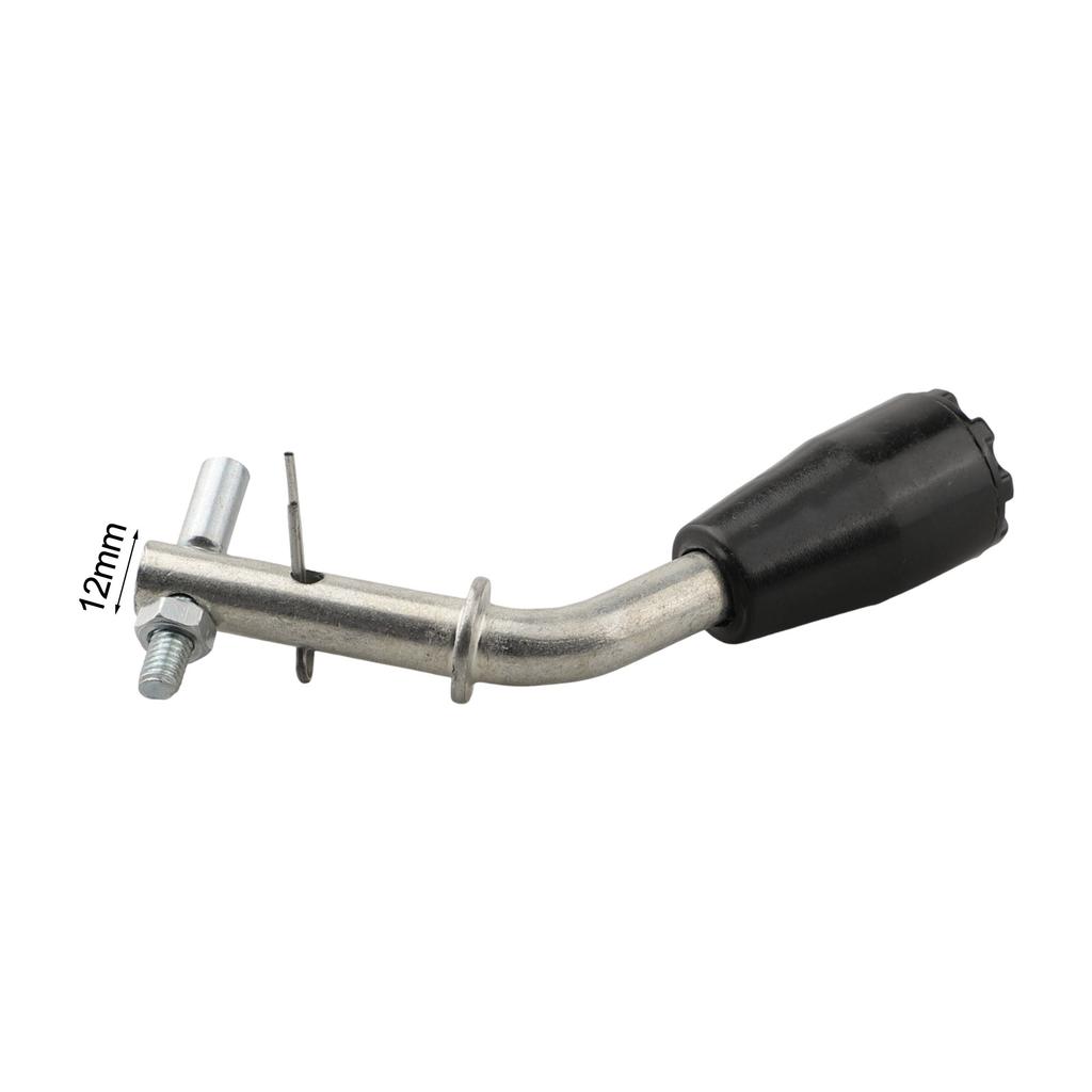Chimney Handle Boiler Door Handle High Temperature Resistant Perfect Fit Replacement Handle Black Silver Fireplace Setup