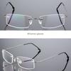 Ultralight Frameless Eyeglasses Titanium Alloy TR90 Glasses Frame Men High Quality Super Stretch Metal Temple Eyeglasses Frame