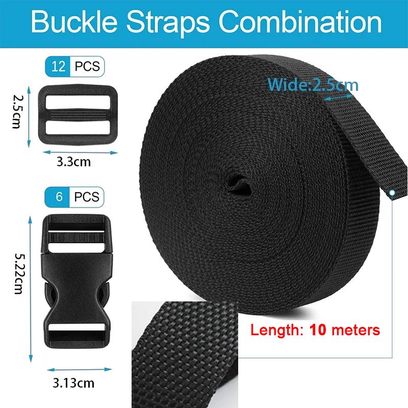 

Nylon Heavy Webbing Strap Knapsack Belt Ribbon Clothing Fabric Sewing Belt Handmade DIY Sewing Accessories for Luggage 5-20M