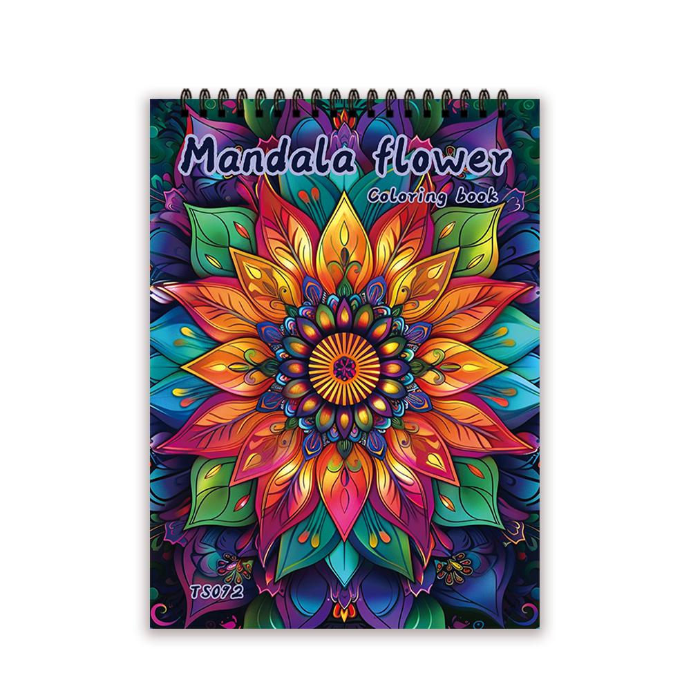 

30 листов Книга-раскраска для взрослых на спирали, 11,2 x 8,3 дюйма, бумага плотностью 100 г/м², идеально подходит для подарков к возвращению в школу, подарков на Хэллоуин