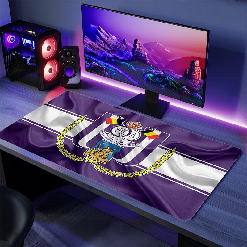 RSC Anderlecht Mouse Pad, Large Gaming Desk Mat, Non-slip XXL Mousepad for Laptop & Tablet, Mini PC Playmat with Stitched Edges
