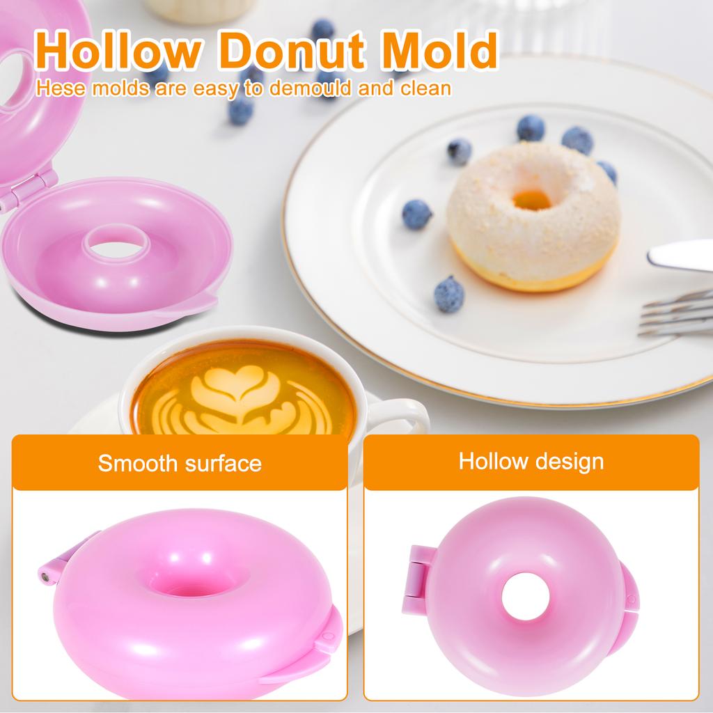 3Pcs Donut Candy Cake Pop Mold Disk Shape Non-stick Doughnut Muffin Cups Cake Chocolate Baking Tools for Kitchen Supplies