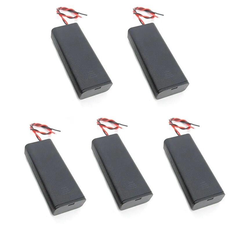 

Черный, 2, 4 слота, держатель батареи AAA, коробка, 2xAAA, 4XAAA, 3 В, 6 В, 1,5 В, провода включения/выключения, крышка стандартного контейнера для батареи 5pcs 2Slots