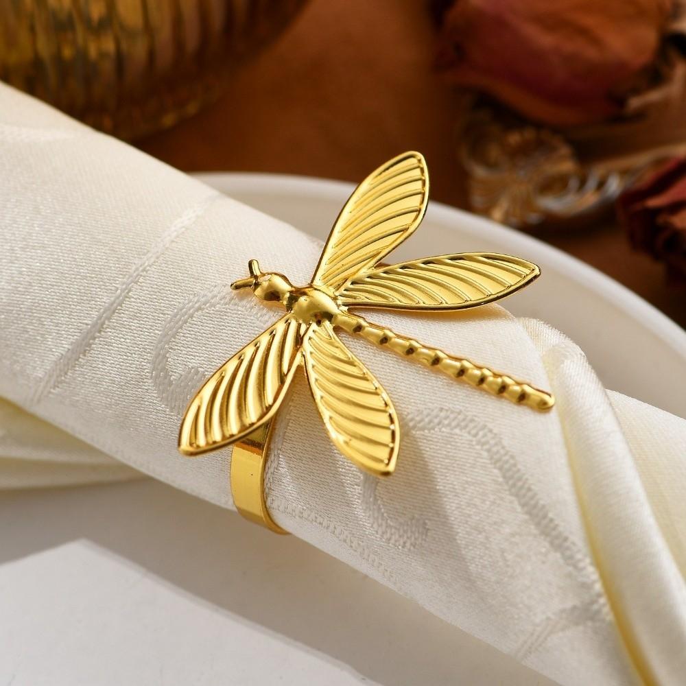 6 Pieces/set Elegant Napkin Holder Minimalist Insect Napkin Buckle  Valentines Day