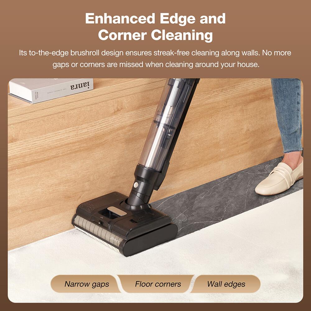 JIMMY PW11 Pro Max 5-in-1 Akku-Staubsauger & Waschsauger, 460W Starke Leistung, Doppelte Reinigung mit Doppelbürstenwalzen, Heißluft-Schnelltrocknung, LED-Bildschirm