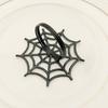 LEDMOMO 6-Piece Spider Web Napkin Rings, Halloween Napkin Rings, Alloy Spider Net Napkin Holders, Halloween Table Decor ()