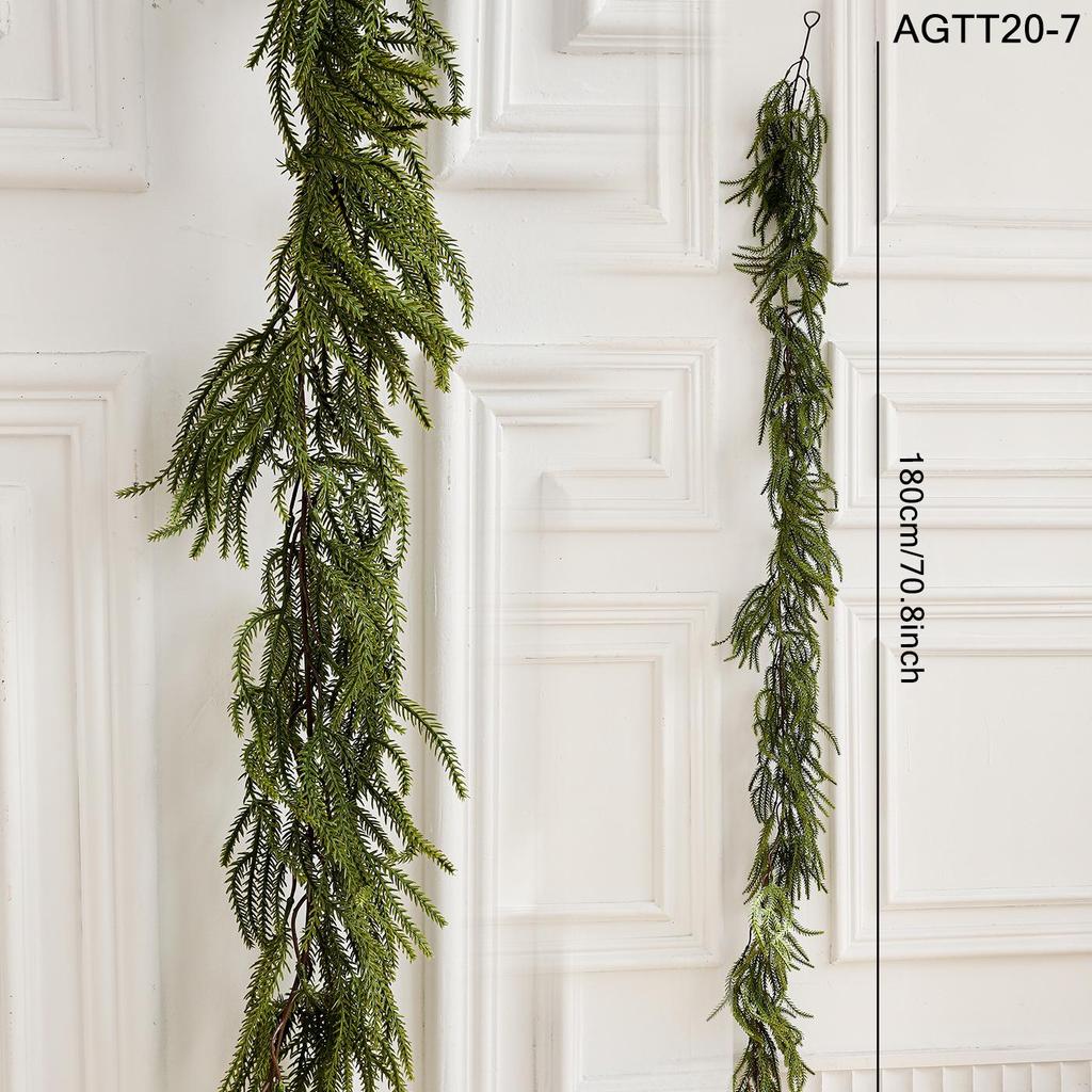 Artificial PE Rattan Leaves for Wall, Door, and Christmas Decor Vines
