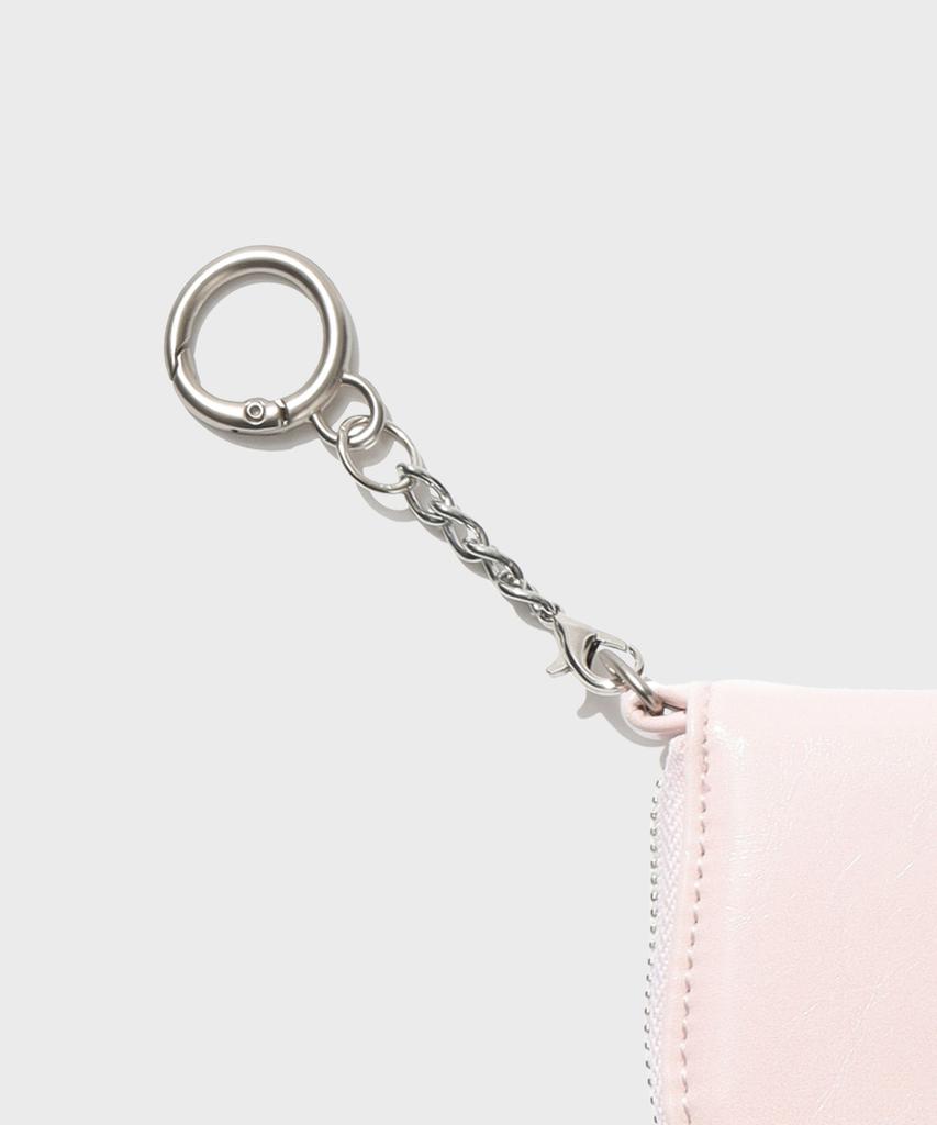 Covernat Woman Clover Heart Classic Keyring Card Wallet Pink