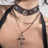 Chic Spicy Girl Leather Bell Choker Necklace – Unique Minority Design