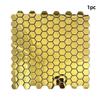 1Pc, Hexagonal, Gold Backsplash Tile, Metal Mosaic Tile Stainless Steel Brushed, Mirror Tile, Kitchen Bathroom Backsplash Shower Floor Wall Decorative