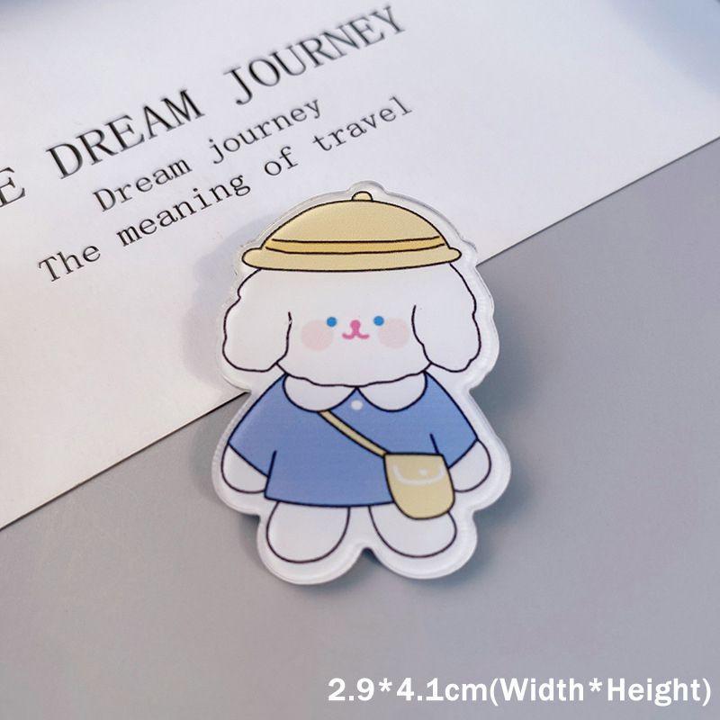 

Ins Kawaii Brooch Dog Rabbit Cow Cartoon Pins Backpack Jeans Decoration Handbag Dog