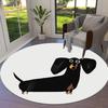 1pc Office Carpet Chair Mats Black Dachshund with Big Eyes Perfect for Decorating Office Chairs, Living Rooms, Or Bedrooms.YDT191