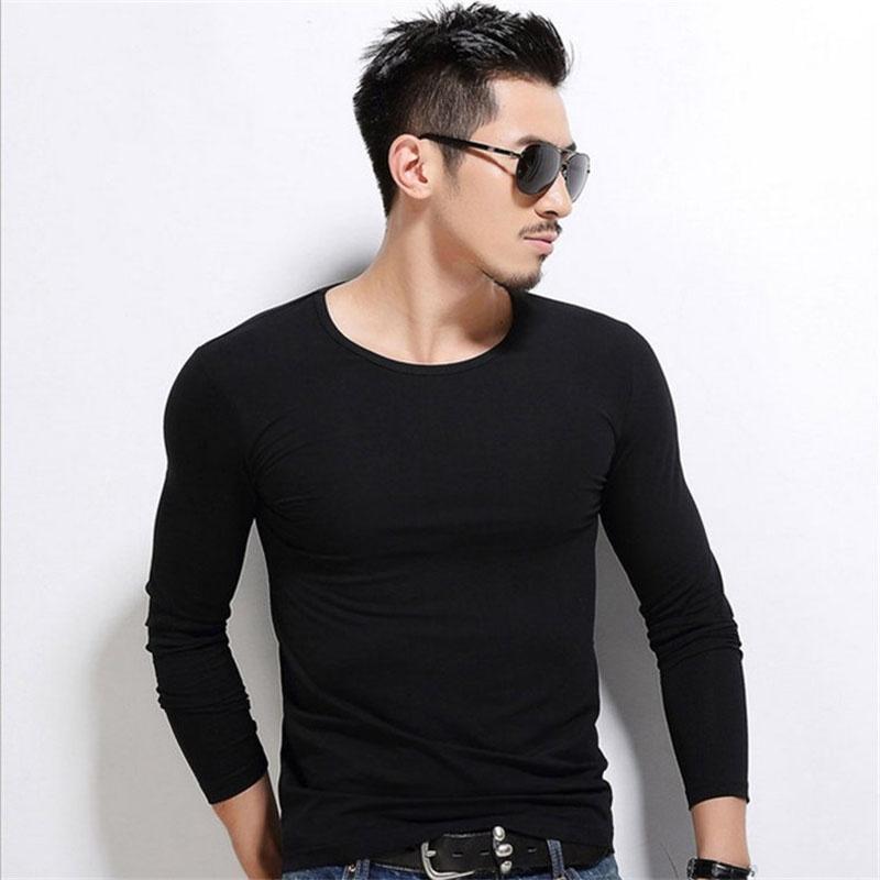 New Men's Long Sleeve Fashion Slim Fit Solid Color Sport Bottoming T-shirts Premium Quality And Superior Comfort