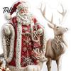 Christmas Window Sill Ornament Santa Claus Ornament, Retro Reindeer Acrylic Decoration, Moisture Proof Double Sided Desktop Figurines for Holiday Home