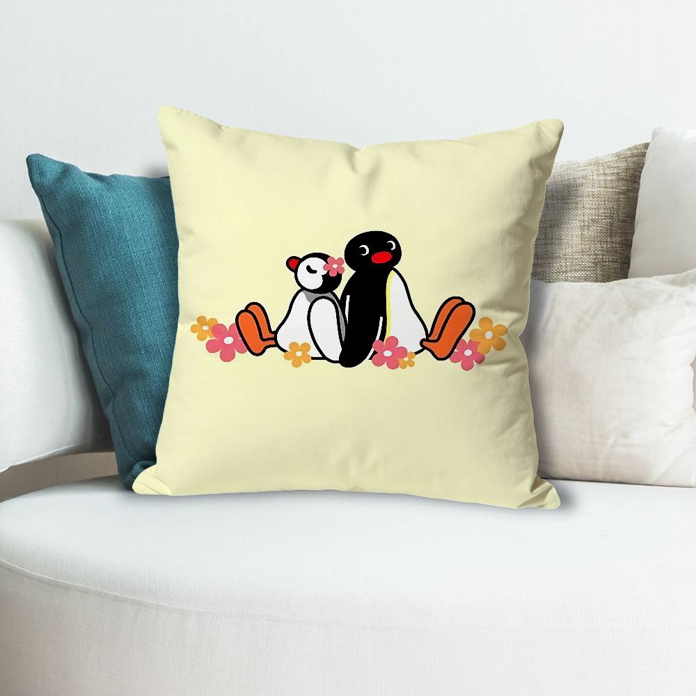 Penguin Cute PPingu Various Sizes Square Pillow Case For Car Home Bedchamber Decor Custom Valentine gift