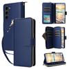 R20 For Samsung Galaxy S23 Leather Case Zipper Wallet Folio Flip Phone Cover