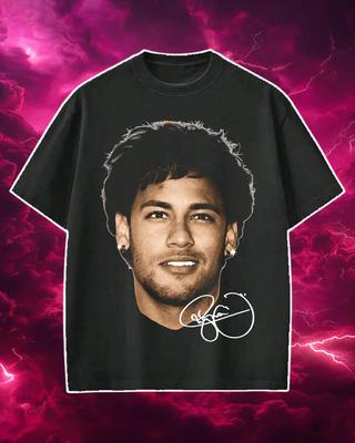 Neymar Big Face Inspired Design Png | Bootleg Vintage T-Shirt Design | Png. T-Shirt Mens Kids