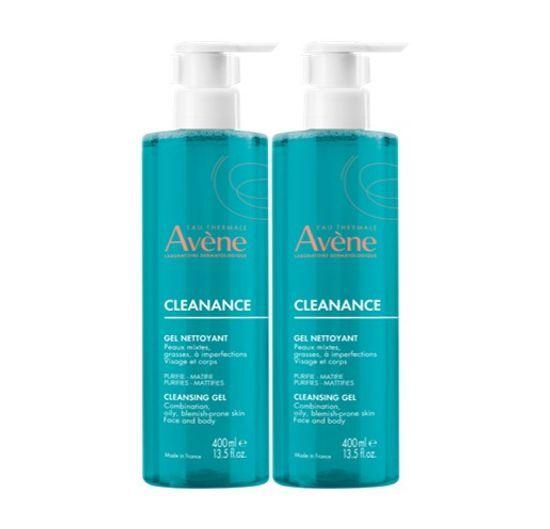 Avene Cleanance Cleansing Gel 400ml Double Plan *Sebum Control *Mildly Acidic Cleanser *Cleansing Foam