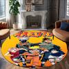 1 Stück NARUTO (3) Runder Teppich mit Aufdruck Stuhl Runder Teppich Geeignet für Schlafzimmer Wohnzimmer Heimdekoration Teppich