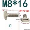 304 Stainless Steel T-Slot T-Head Bolt for Aluminum Profiles (20/30/40/45)