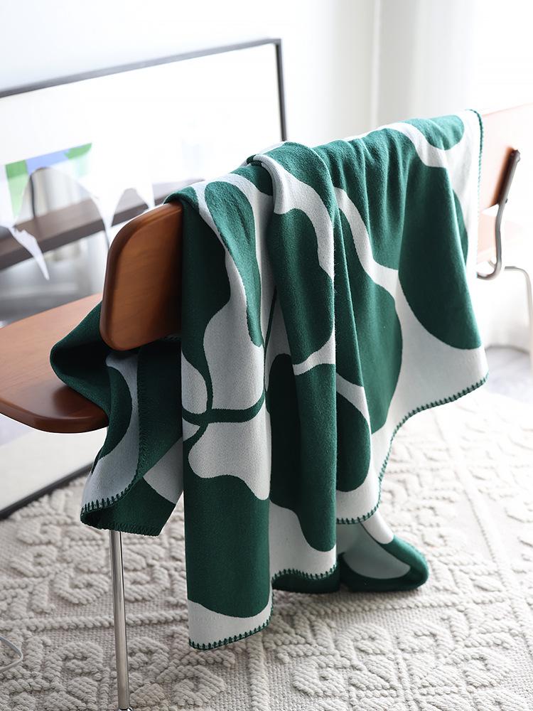 Pea Knitted Blanket, Sofa Blanket, Leisure Blanket, Homestay Decoration, 130x180cm