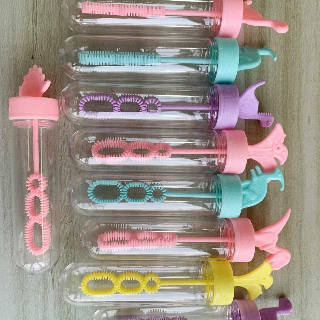 10pcs Blue Pink Green Bubble Soap Bottle Dinosaur Wand Tube Birthday Gifts for Guests Birthday Party Decorations Baby Kid Toy