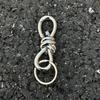 Keychain Hook Durable Spring Movement Handmade Knotted Pendant Handcrafted Rotating Rope Hook Keyring Accessory