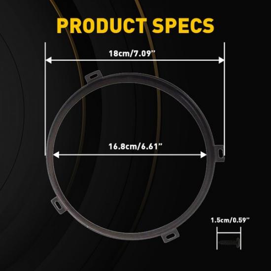 7" Headlight Mounting Bracket Ring Round for Jeep Wrangler JK JKU 07-18  EOA