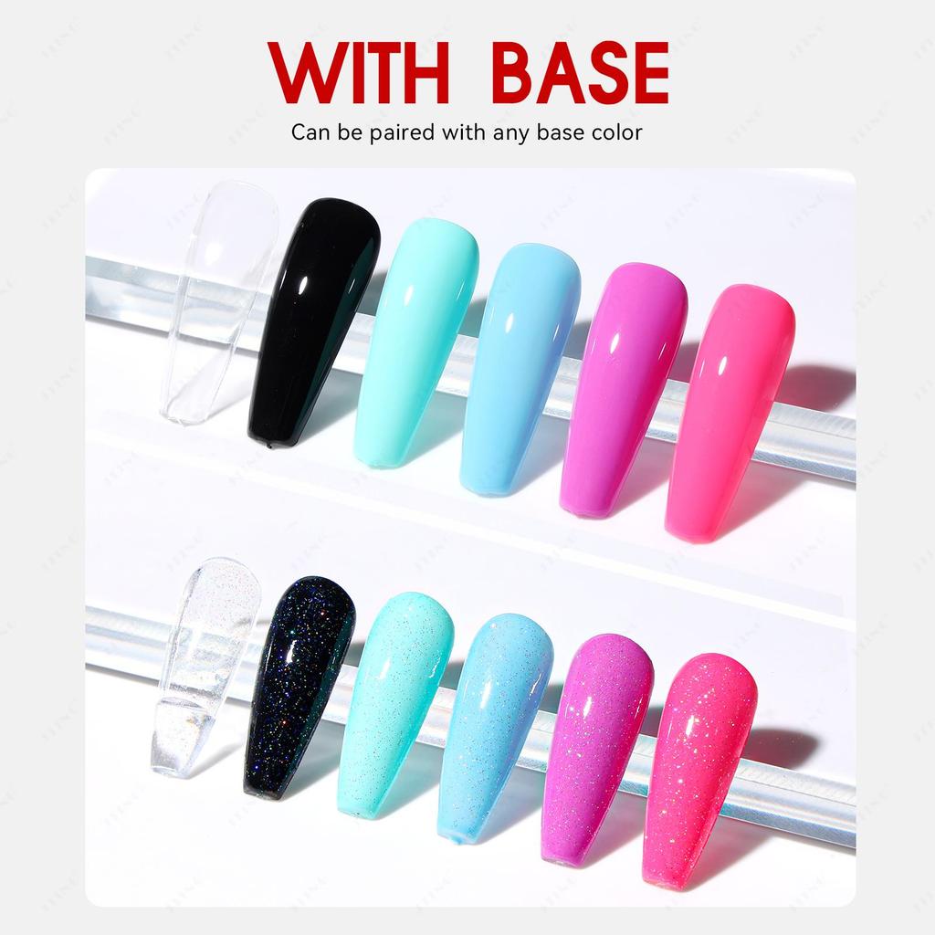 JTING Newest Design Shimmer Top Coat Gel Polish Long Lasting Glitter Shimmer Top Coat for Nail Art ODM/OEM Free Private Custom