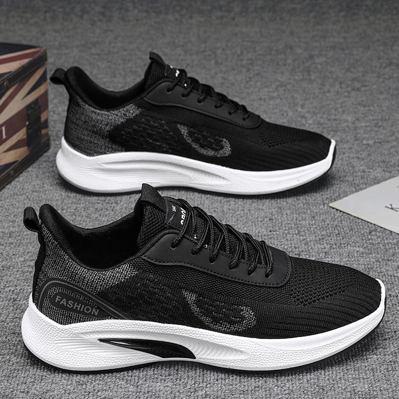 Spring Breathable New Soft-soled Casual Sports Shoes Fly-woven Mesh Travel Running Shoes