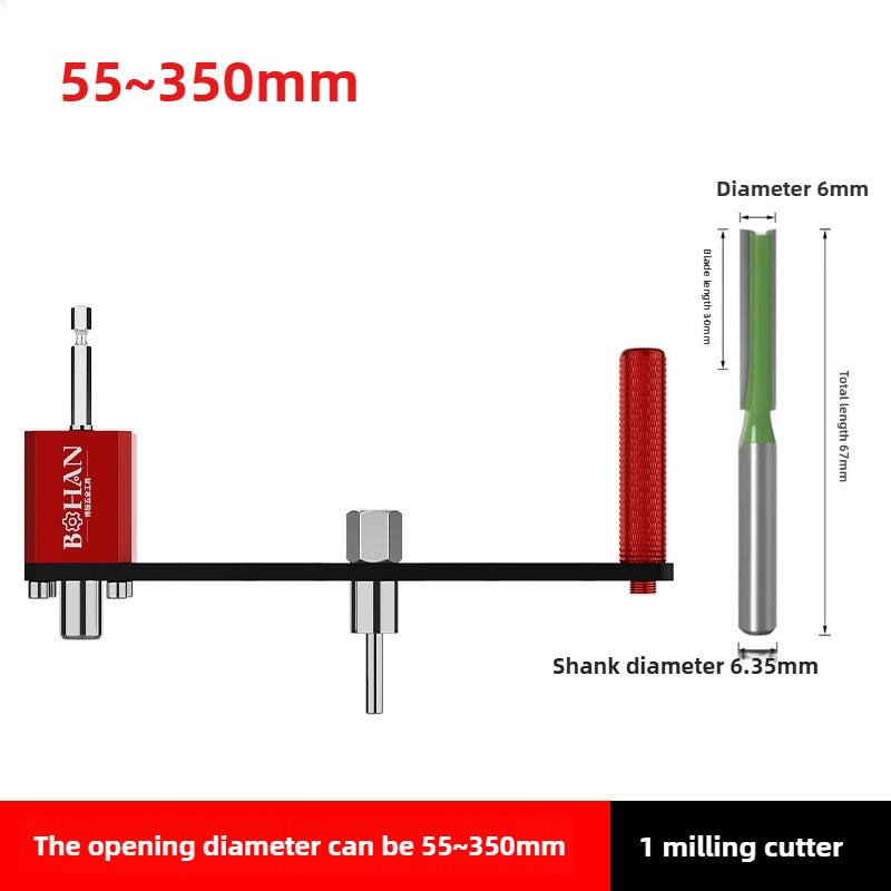 Aluminum Alloy Multi Function Hole Saw Kit Adjustable Round Cutter for Woodworking Ceiling Light Installation