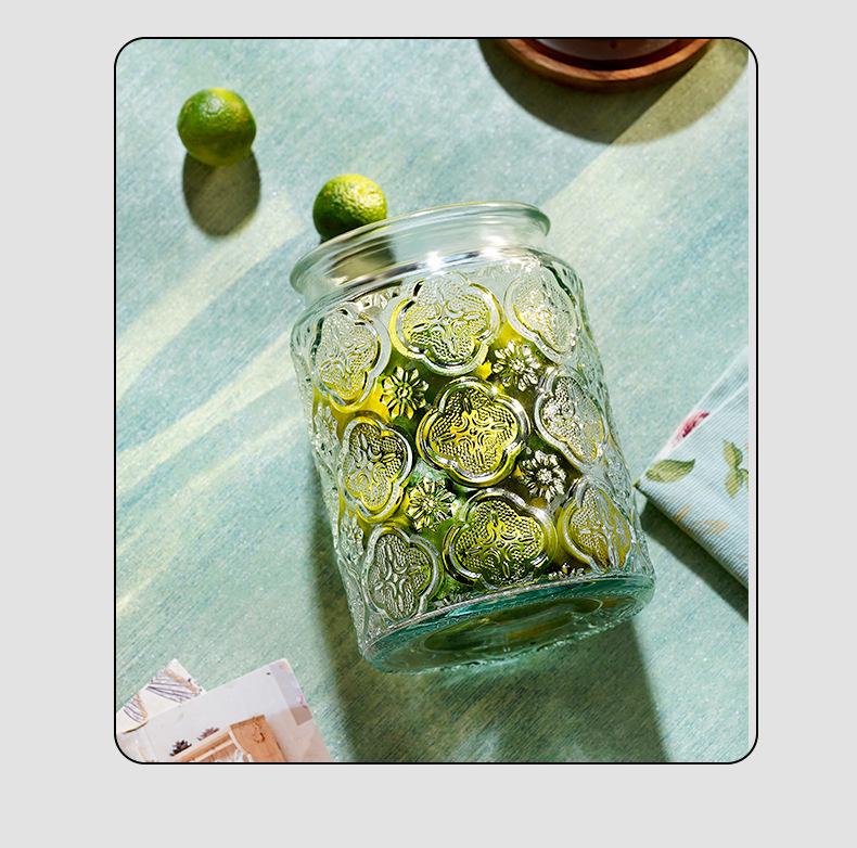 Luftdichtes Glasvorratsglas für Snacks, Trockenfrüchte, Tee, Zucker und Getreide