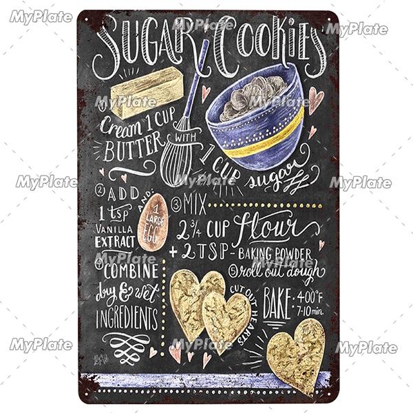 Kitchen Vintage Tin Sign Metal Sign Decorative Plaque Wall Decor Man Cave Club Decoration