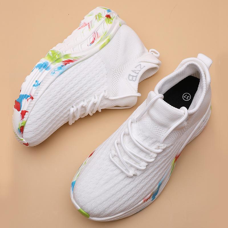 New Large-size Socks Shoes Trendy Fly-woven Breathable Sneakers Outdoor Running Shoes