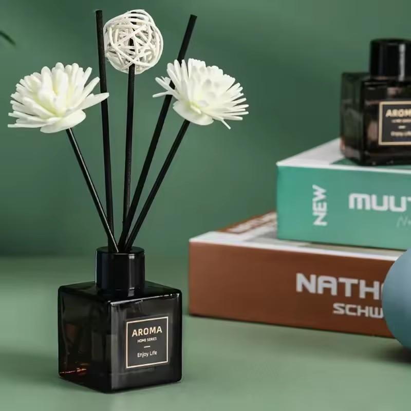 Hot Sale 50ml Flameless Reed Diffuser Oil Set with Sticks - Home Fragrance Air Freshener for Bedroom Office Home Decor