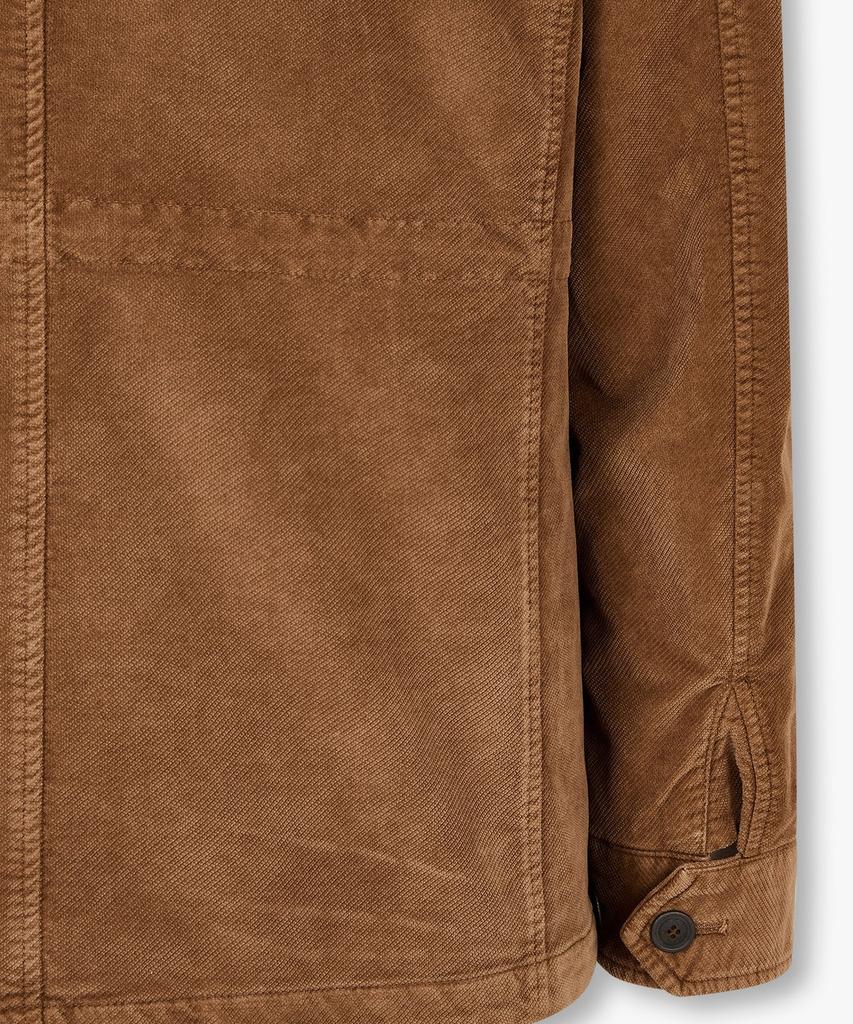 Man On The Boon Waist String Collar Jacket_Brown 4714309003