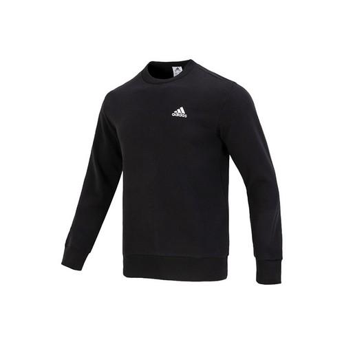 adidas Solid Color Logo Pullover Sports Casual Hoodie for Men - Black S чёрный