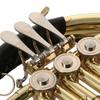 Bb Single French Horn 3 Key Brass Gold Lacquer Single-Row Split French Horn Wind Instrument with