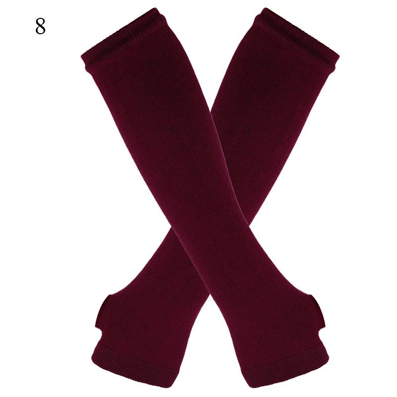 Fashion Women Striped Elbow Gloves Y2K Warmer Knitted Long Fingerless Gloves Christmas Gifts Classic Black And White Wristband