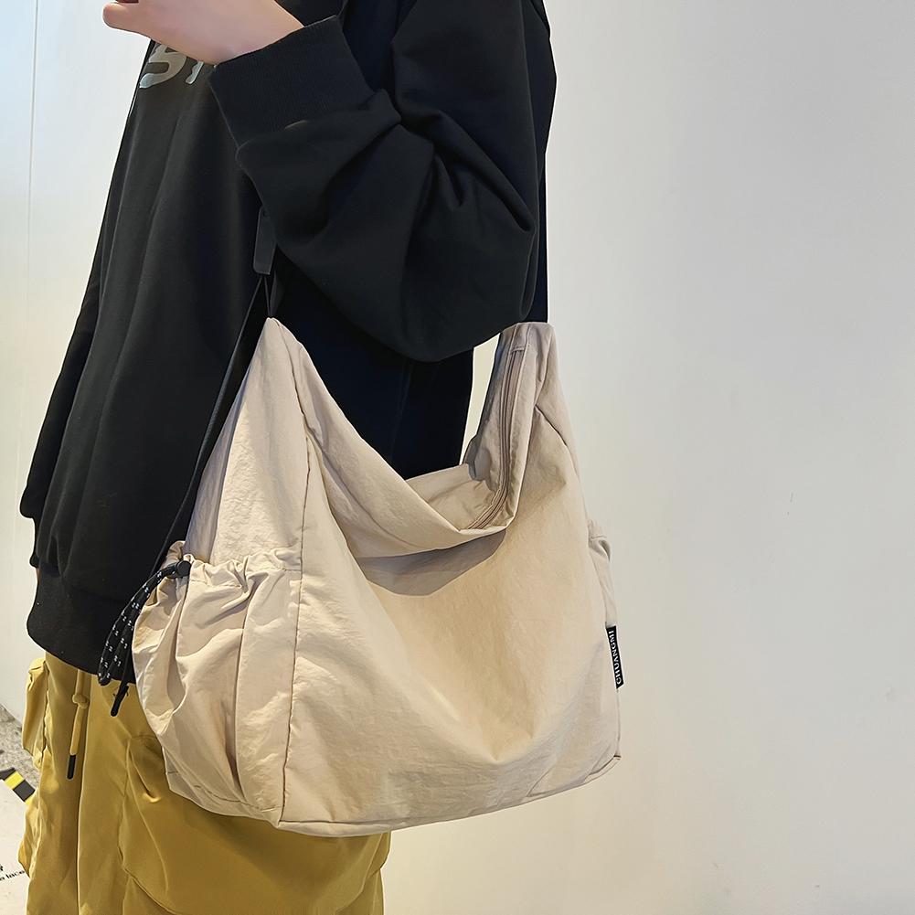 Women Nylon Crossbody Bag Stylish Large Capacity Shoulder Bag With Adjustable Strap Zip Underarm Bag For Shopping Work Daily Use