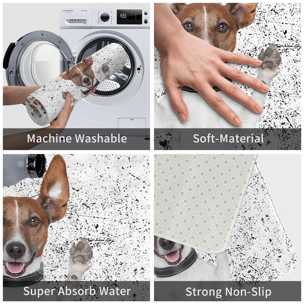 Funny Jack Russell Terrier Front Door Floor Entrance Mat Outdoor  Bath Kitchen Doormat Living Room Carpet Rug