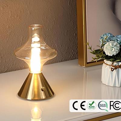 Nordic Retro Rechargeable Glass Table Lamp - Designer Decorative Night Light