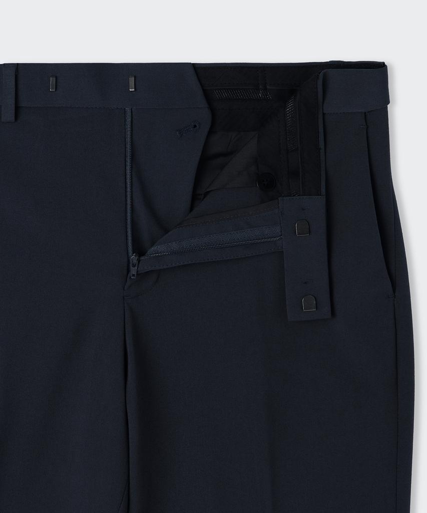 MUSINSA STANDARD Semi-Wide Hidden Banding Slacks [Navy]