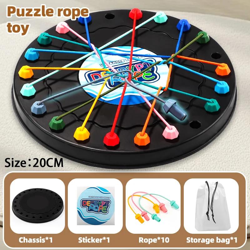 New Rope Untangling Challenge Twisted Rope Puzzle Toy Children Decoding Game Logical Training