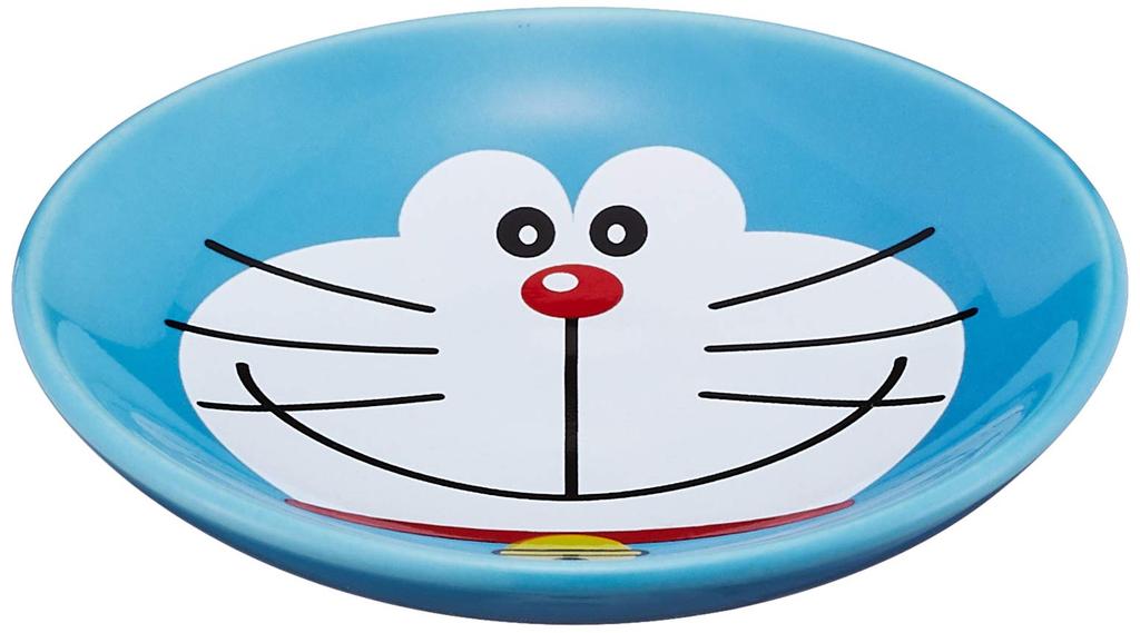 Petit Small Diameter 008532 "Doraemon" Plate, 6.7cm, Blue,