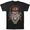 Slayer Schädel Helm Kugelschuss Bandolier Grafik T-Shirt