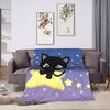 Cute Chococats Blanket Quality Warm Soft Black Cat Bedding Throws Autumn Child Couch Chair Sofa Bed Street Trend Bedspread