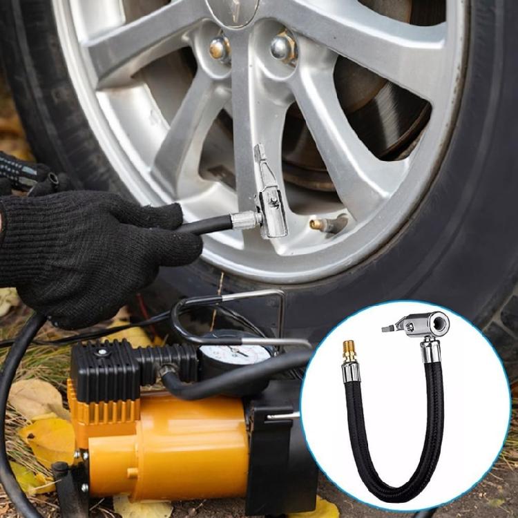 Motorbike Bike Tyre Inflator Hose Quick Connection Nozzle Air Pump Extension