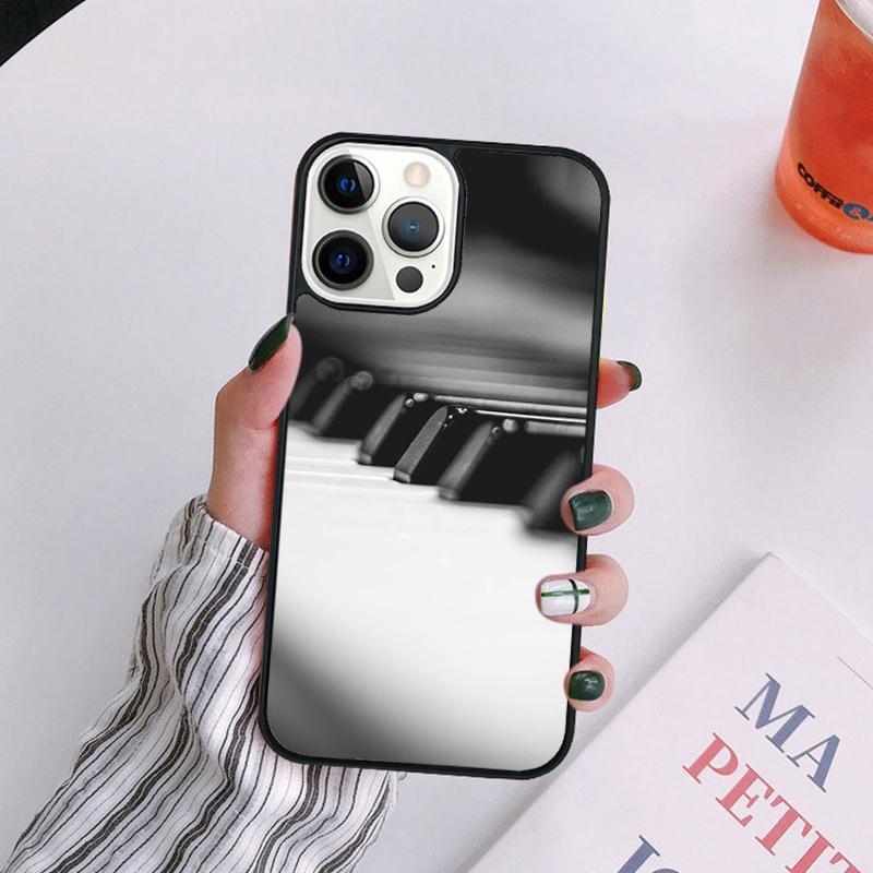 Music Piano Elegant Phone Case For iPhone 17 Air 14 13 12 16Pro Max 15  Plus Cover Shell Max coque
